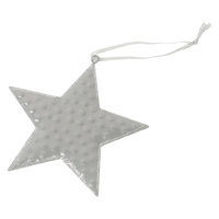 クリスマス　タタキオーナメントスター(シルバー) LAKOLE/ラコレ