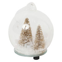 クリスマス　LEDガラスドームオーナメント(S) LAKOLE/ラコレ