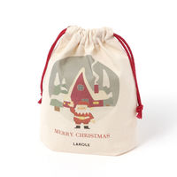 クリスマス　ミニ巾着 サンタ LAKOLE/ラコレ