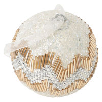 クリスマス　ボールオーナメント(M) ホワイト LAKOLE/ラコレ