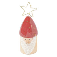 クリスマス　(LEDライト付き)ひげ布サンタ レッド LAKOLE/ラコレ