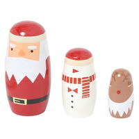 クリスマス　マトリョーシカ3点セット サンタ LAKOLE/ラコレ
