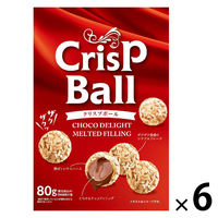 個包装 チョコレート菓子　お配り菓子 クリスプボール チョコレート味 約8個入 80g 1セット（1袋×6）