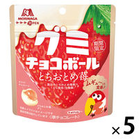 チョコレート菓子 グミ　食べきりサイズ グミチョコボール とちおとめ苺 47g 1セット（1個×5）