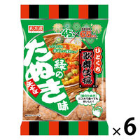 せんべい あられ ひとくち歌舞伎揚 緑のたぬき味 1セット（1個×6）
