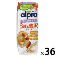 ダノン アルプロ 3種の贅沢ミックス ミルクティー 250ml 1セット（36本）