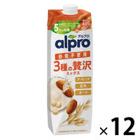 ダノン アルプロ 3種の贅沢ミックス 砂糖不使用 1000ml 1セット（12本）