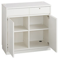 ストア・エキスプレス バックカウンター 幅90cm ホワイト 2412-6081 1台 61-830-29-2（直送品）