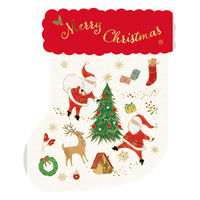 包む ジップバッグ ハピネスノエル 5枚入 マチあり CV059 1セット(1枚×5)（直送品）