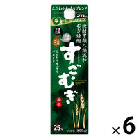麦焼酎 すごむぎ 25度 1.8L パック 1セット（1本×6） 合同酒精 甲類乙類混和焼酎