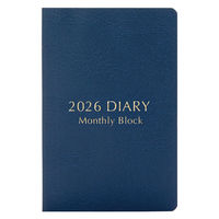 【アウトレット】【2026年度版手帳】レイメイ藤井 ネームカードダイアリーブロック ネイビー RFDR2688K 1個