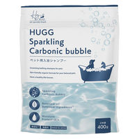 HUGG スパークリングバスシャンプー 犬猫用 無香料 国産 400g 1袋 アルカス