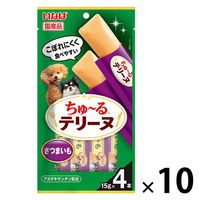 いなば ちゅーる テリーヌ さつまいも 国産 (15g×4本)10袋 ちゅ～る ドッグフード 犬用 おやつ