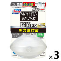液体ブルーレット おくだけ除菌EX フレグランス トイレタンク芳香洗浄剤 つけ替用 ホワイトムスク 1セット（1個×3） 小林製薬