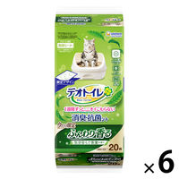 デオトイレ ふんわり香る 消臭・抗菌シート 気分安らぐ茶葉の香り 20枚 6袋 ユニ・チャーム