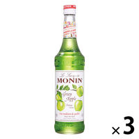 業務用 割り材 モナン グリーンアップル・シロップ 700ml 3本 MONIN 割材 ドリンクベース フレーバーシロップ