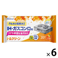 キッチンクリーナー IH・ガスコンロ用シート トルクリーン 1セット（1パック（20枚入）×6）アイリスオーヤマ