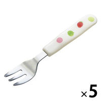 べじふる フォーク 全長139mm H386BH 1セット（1本×5） 食洗機可 給食 日本製 国際化工