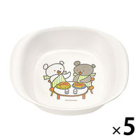 こぐまちゃん 耳付ボール 150×125×42mm J4KO 1セット（1個×5）メラミン食器 食洗機可 給食 日本製 国際化工