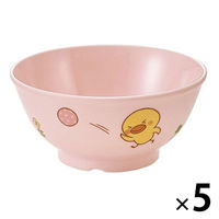ひよこぐみ 飯茶碗 小 ピンク 104×48mm J30HIP  1セット（1枚×5）メラミン食器 食洗機可 日本製 国際化工