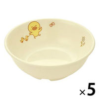 ひよこぐみ 11cm小鉢 ホワイト 108×39mm J45HI 1セット（1枚×5）メラミン食器 食洗機可 日本製 国際化工