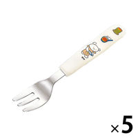 こぐまちゃん フォーク 全長139mm H386KO 1セット（1本×5） 一体成型 食洗機可 給食 日本製 国際化工