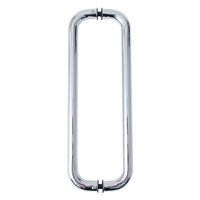 清水 オールステンレスO型両面ドアハンドル(鏡面) 450mm SH-DHO450S-M 1組（直送品）