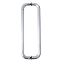 清水 オールステンレスO型両面ドアハンドル(ヘアライン) 450mm SH-DHO450S-HL 1組（直送品）