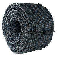 泰興 ダンゼックスライトロープ 黒 24mm×200m 1巻（直送品）