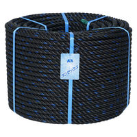 泰興 ダンゼックスロープ 黒 14mm×200m 1巻（直送品）