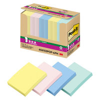 スリーエム（3M） ポストイット ポップアップふせん 付箋 強粘着・再生紙 詰替用 75×50mm パステルカラー4色 1箱（10冊）
