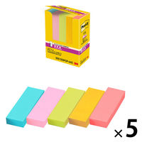 スリーエム（3M） ポストイット ポップアップふせん 付箋 強粘着 詰替用 75×25mm マルチカラー5色 1箱（5冊）×5