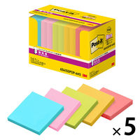スリーエム（3M） ポストイット ポップアップふせん 付箋 強粘着 詰替用 75×75mm マルチカラー5色 1箱（10冊）×5