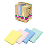 スリーエム（3M） ポストイット ポップアップふせん 付箋 強粘着・再生紙 詰替用 75×50mm パステルカラー4色 1箱（5冊）×5