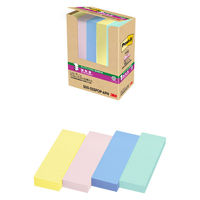 スリーエム（3M） ポストイット ポップアップふせん 付箋 強粘着・再生紙 詰替用 75×25mm パステルカラー4色 1箱（5冊）×10