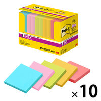 スリーエム（3M） ポストイット ポップアップふせん 付箋 強粘着 詰替用 75×75mm マルチカラー5色 1箱（10冊）×10