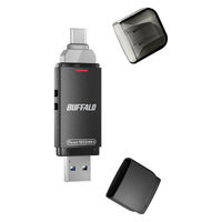 バッファロー USB3.2TypeーC/A高速帯 スティック型SSD 500GB ブラック SSD-SDH500U3-BA 1個