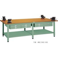 トラスコ中山 TRUSCO HWD型大型作業台用下棚 2400 緑 HWDLT-2400 GN 1枚 570-0253（直送品）