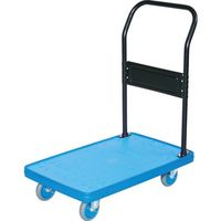 トラスコ中山 TRUSCO MKP樹脂製台車 固定式 716X436 エアキャスター付 ブルー MKP-158AC-B 1台（直送品）