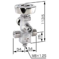 ヤマト産業 YAMATO ネックバルブ ステンレス製 V1ー06S パージバルブ付 1個 430-5520（直送品）