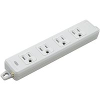 明工社 明工 横形OA用接地タップ4コ口 ランプ、マグネット付 コードなし MR7704-N 1個 414-7058（直送品）