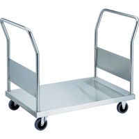 トラスコ中山 TRUSCO ステンレス台車 オールステン両袖台車 1200X750 φ100 帯電防止U車輪 AS-1W-100TBU 1台（直送品）