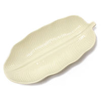 トモ・コーポレーション トレー 25cm バナナリーフ ストーンウェア