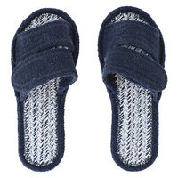 トモ・コーポレーション スリッパ コットンサンダル アーチ型 ハンドメイド ネイビー 423402 1個（直送品）