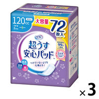 リフレ 超うす安心パッド 大容量パック 多い時も安心用 120cc 23cm 1セット（72枚×3パック） 軽失禁 尿もれ リブドゥコーポレーション