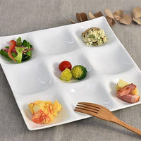 金正陶器 コワケ9つ仕切皿 g-2344-09 1セット(3個)（直送品）