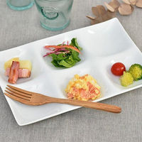 金正陶器 白磁コワケ6ツ仕切皿 g-2344-10 1セット(3個)（直送品）