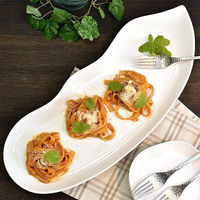 金正陶器 白磁そら豆トレー(大) g-2344-20 1個（直送品）