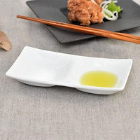 金正陶器 白磁コワケ二ツ切皿 g-2344-21 1セット(6個)（直送品）