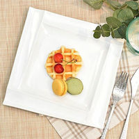 金正陶器 イゾラ 23スクエアプレート g-2346-02 1セット(3個)（直送品）